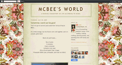 Desktop Screenshot of mcbeesworld.blogspot.com