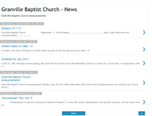 Tablet Screenshot of granvillebaptistnewsletter.blogspot.com