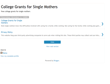 Tablet Screenshot of collegegrantsforsinglemothers.blogspot.com