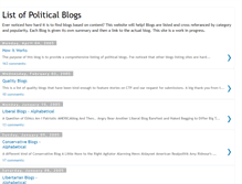 Tablet Screenshot of politicalbloglistings.blogspot.com