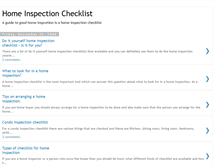 Tablet Screenshot of homeinspectionchecklistguide.blogspot.com