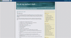 Desktop Screenshot of mymothersfault.blogspot.com