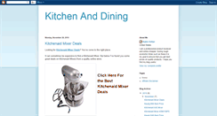 Desktop Screenshot of kitchenanddiningblog.blogspot.com