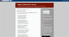 Desktop Screenshot of highercallingchurch.blogspot.com