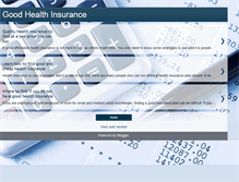 Tablet Screenshot of good-healthinsurance.blogspot.com