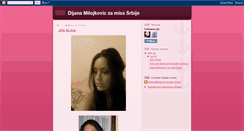 Desktop Screenshot of dijana-milojkovic-za-miss-srbije.blogspot.com