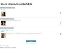 Tablet Screenshot of dijana-milojkovic-za-miss-srbije.blogspot.com