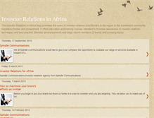 Tablet Screenshot of investorrelations4africa.blogspot.com