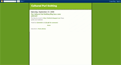 Desktop Screenshot of cultured-purl-knitting.blogspot.com