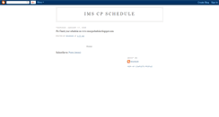 Desktop Screenshot of imsschedule.blogspot.com