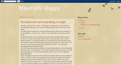 Desktop Screenshot of miserablyhappy.blogspot.com