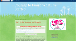 Desktop Screenshot of couragetofinishwhativestarted.blogspot.com