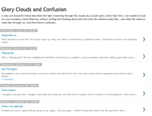 Tablet Screenshot of glorycloudsandconfusion.blogspot.com