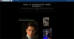 Desktop Screenshot of batman3-filmblog.blogspot.com