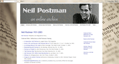 Desktop Screenshot of neilpostman.blogspot.com