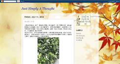 Desktop Screenshot of justasimplythought.blogspot.com