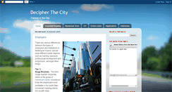 Desktop Screenshot of decipherthecity.blogspot.com