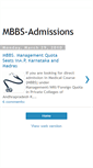 Mobile Screenshot of mbbs-admissions.blogspot.com