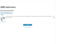 Tablet Screenshot of mbbs-admissions.blogspot.com