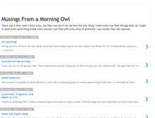 Tablet Screenshot of morningowlfarm.blogspot.com