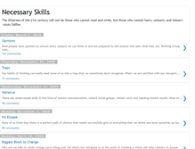 Tablet Screenshot of necessaryskills.blogspot.com