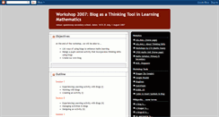 Desktop Screenshot of blogmaths2007.blogspot.com