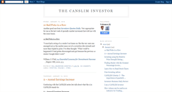 Desktop Screenshot of cansliminvestor.blogspot.com