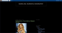 Desktop Screenshot of karolina-kurkova-biography.blogspot.com