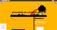 Desktop Screenshot of geniusmaths87.blogspot.com