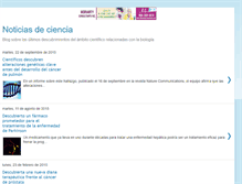 Tablet Screenshot of noticiasbiociencias.blogspot.com