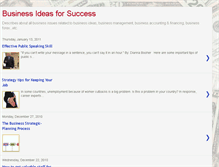 Tablet Screenshot of businessideasforsuccess.blogspot.com
