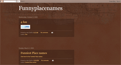 Desktop Screenshot of funnyplacenames.blogspot.com