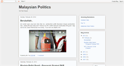 Desktop Screenshot of mymalaysianpolitics.blogspot.com