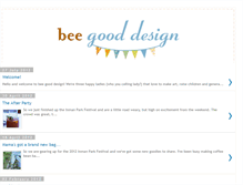 Tablet Screenshot of beegooddesign.blogspot.com