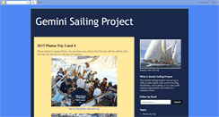 Desktop Screenshot of gemini-sailing-project.blogspot.com