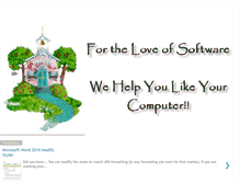 Tablet Screenshot of fortheloveofsoftware.blogspot.com