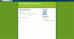 Desktop Screenshot of alexanderesl.blogspot.com