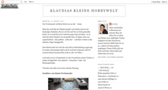 Desktop Screenshot of klaudiaskleinehobbywelt.blogspot.com