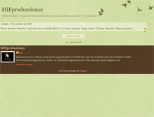 Tablet Screenshot of mifproducciones.blogspot.com