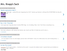 Tablet Screenshot of mrsknappsack.blogspot.com