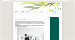 Desktop Screenshot of embracethepretty.blogspot.com