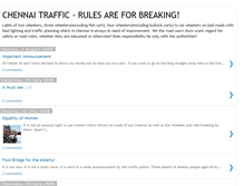 Tablet Screenshot of chennairoadtraffic.blogspot.com