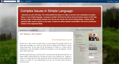 Desktop Screenshot of complexissuesinsimplelanguage.blogspot.com