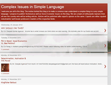 Tablet Screenshot of complexissuesinsimplelanguage.blogspot.com
