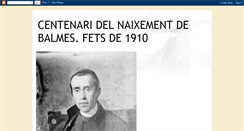 Desktop Screenshot of centenaridelnaixementdebalmes.blogspot.com