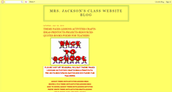 Desktop Screenshot of mrsjacksonsclasswebsiteblog.blogspot.com