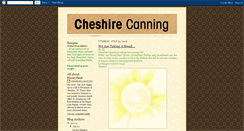 Desktop Screenshot of cheshirecanning.blogspot.com