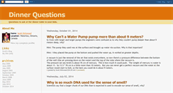 Desktop Screenshot of dinnerquestions.blogspot.com