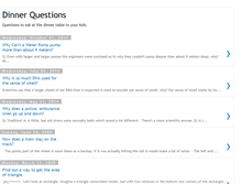 Tablet Screenshot of dinnerquestions.blogspot.com