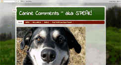 Desktop Screenshot of caninecomments.blogspot.com